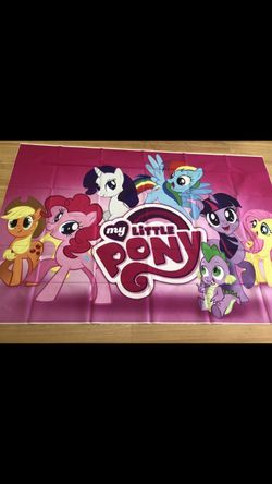 My little pony backdrop 7 by 5 thin vinyl no pole pocket