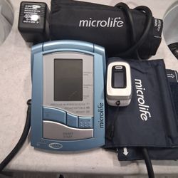 Microlufe Blood Pressure Machine with 2 cuffs and pulse reader