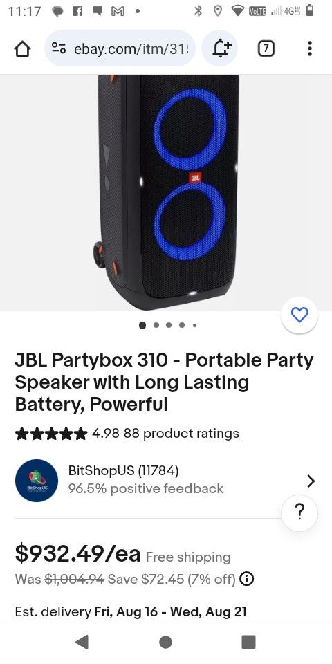 JBL 320 PartyBox