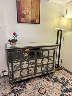 Mirrored Console Table / Cabinet - Delivery Available
