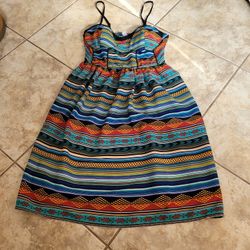 Girls Multi Color Summer Dress Xs New