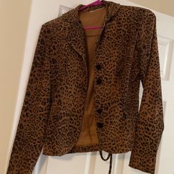 Small Women leopard Print Blazer $5 