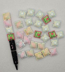 Random Mix Pillow Shape Acrylic Beads