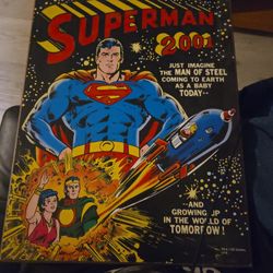 Superman Wooden Poster