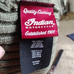 Indian Motorcycle Quality Clothing Cuffed Ribbed Beanie.. Yes It's Available
