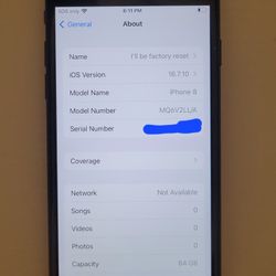 iPhone 8, Space Gray, 64GB (Unlocked)