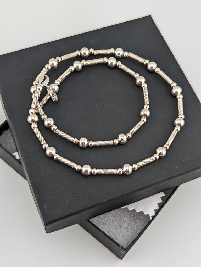 C17✨MWS 925 Mark Wasserman Samara TUBES& BEADS CHAIN 16