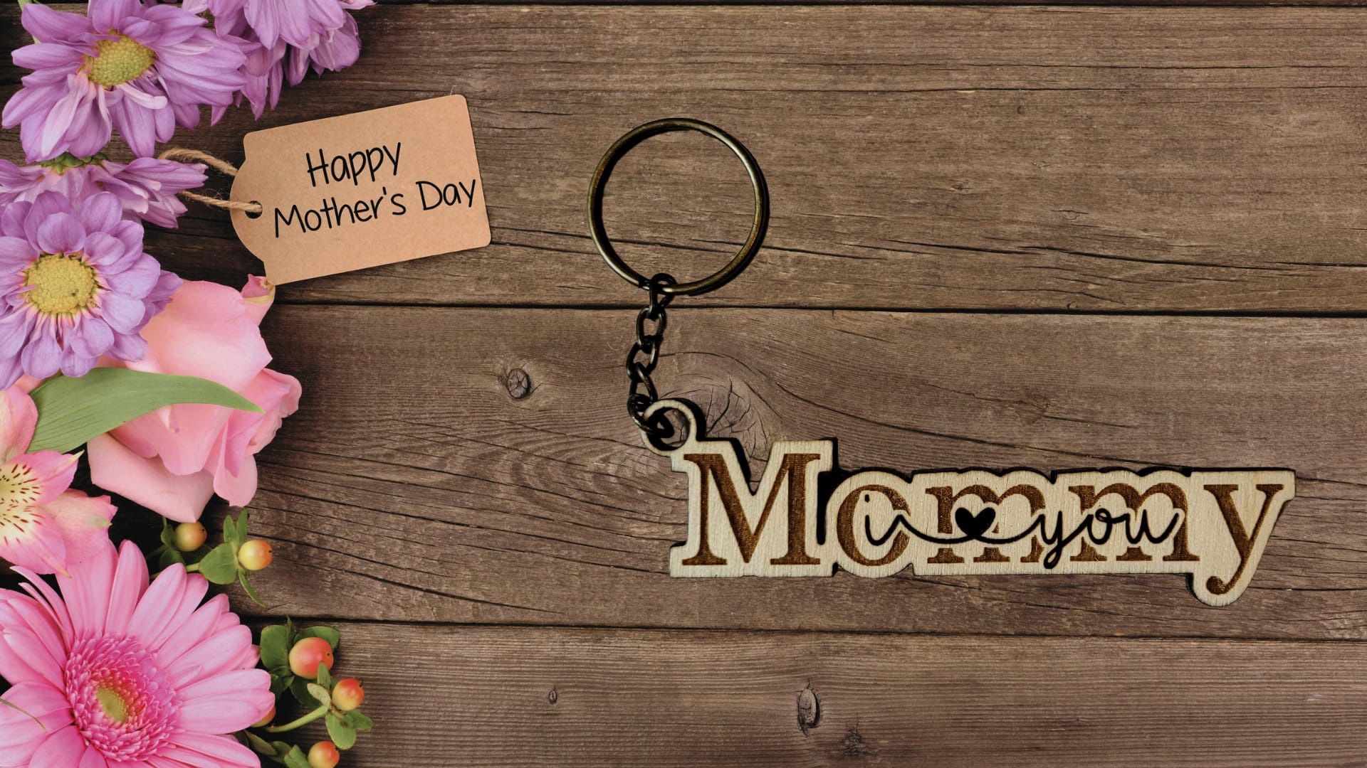 Mothers Day Gift Custom Keychain