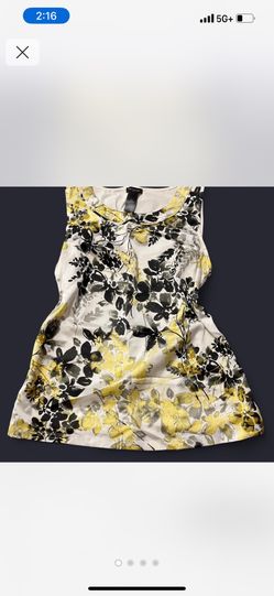 Ann Taylor Yellow and Black Artistic Tank Top Like new never worn size XS