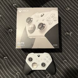 Xbox Microsoft Elite 2.0 Series White-&-Black Controller w/ buttons NEW 