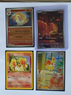 Japanese and English Pokemon cards