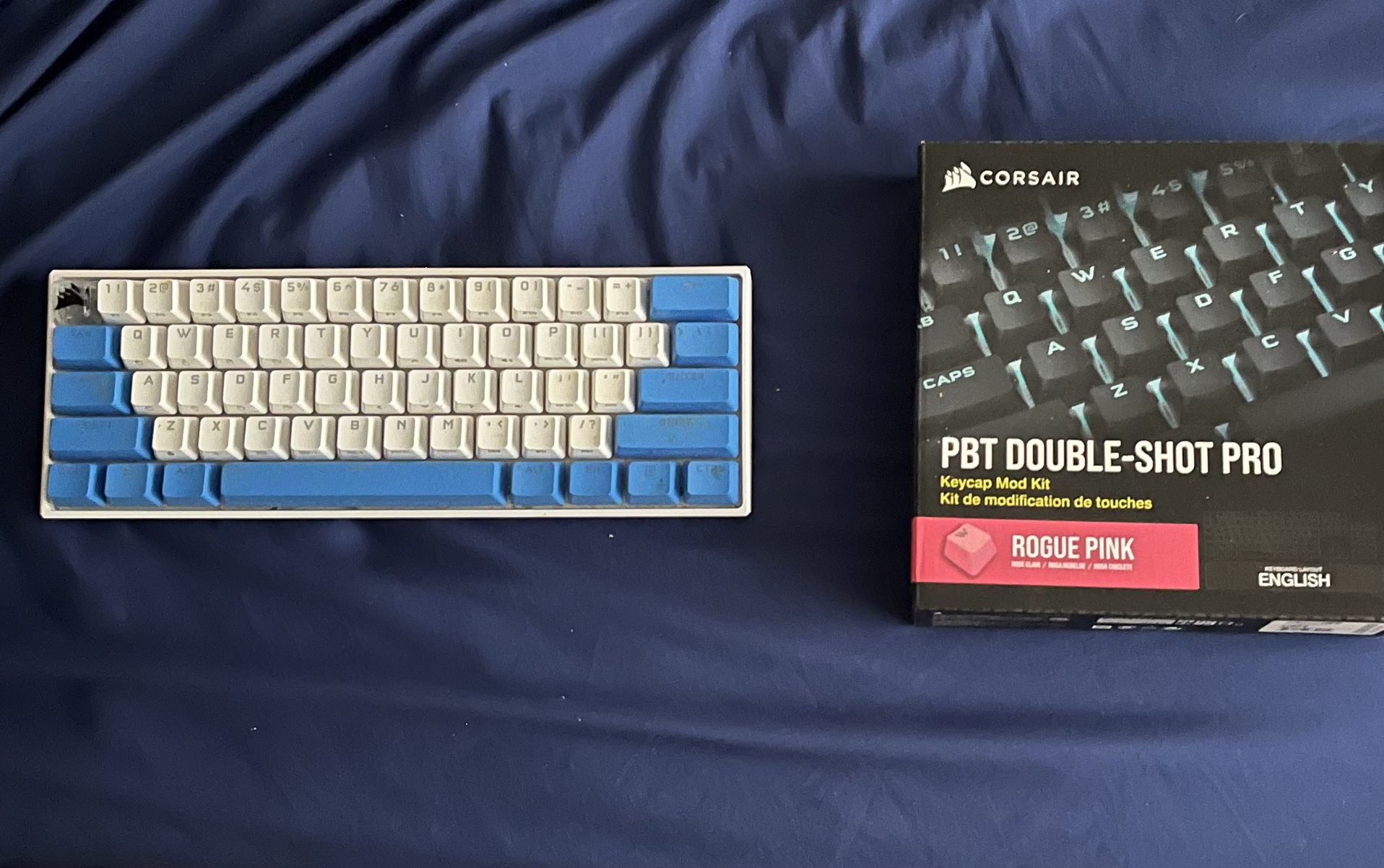 Corsair Keyboard And Brand New Key Cap Set