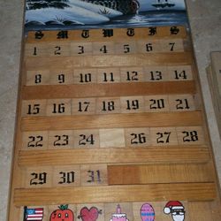 , wooden calendar