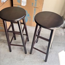 Black High Stool Pair