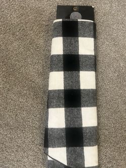 Black and White Buffalo Plaid Fleece Christmas decor
