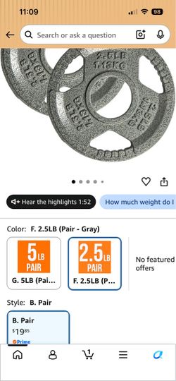 2.5 lbs weights