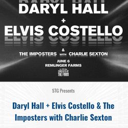 Elvis Costello and Daryl Hall Tickets (4)