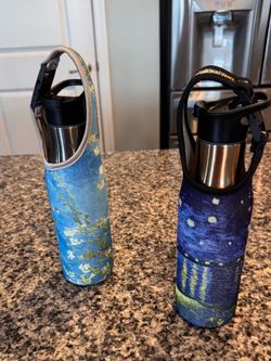 2 water bottle neoprene insulation covers / holders