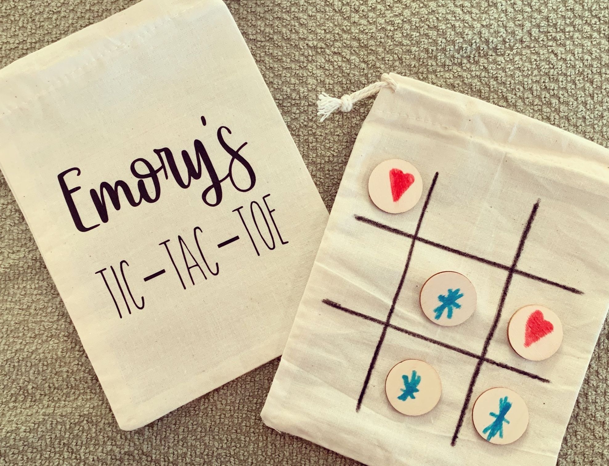 Personalized Tic-Tac-Toe Game Bags