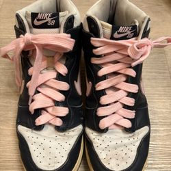 Nike  SB Dunk High Black White Pink