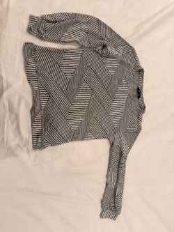 Elle Geometric Pattern Long Sleeve Top