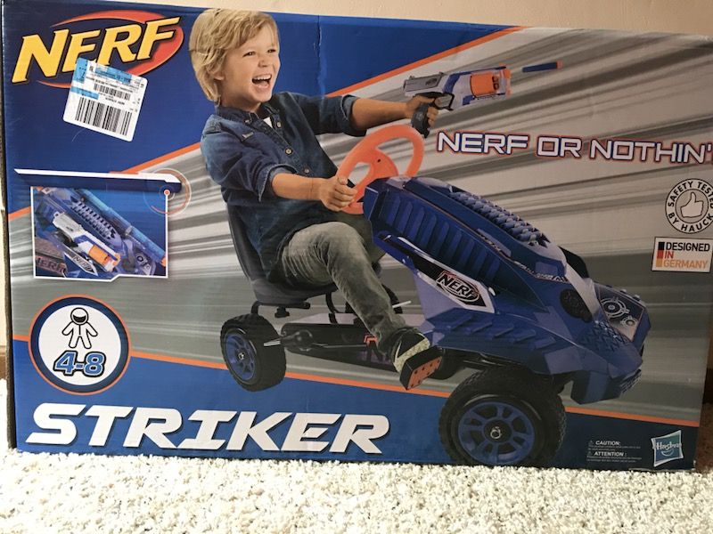 Nerf Striker Pedal Go kart!!! Nerf guns is not included! New in the box 65 Or best offer!!