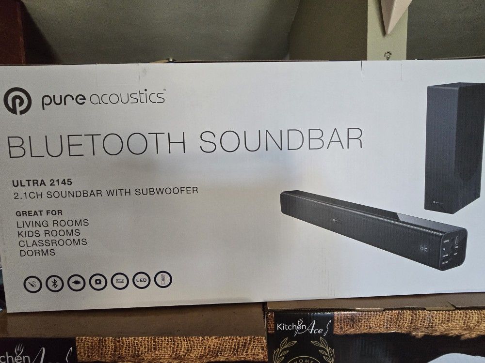 Pure Acoustics 2.1 Sound Bar And Subwoofer