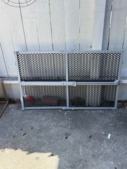 Gray Mesh Baby or Pet Safety Gate