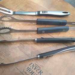 3 Piece Stainless BBQ Utensils 