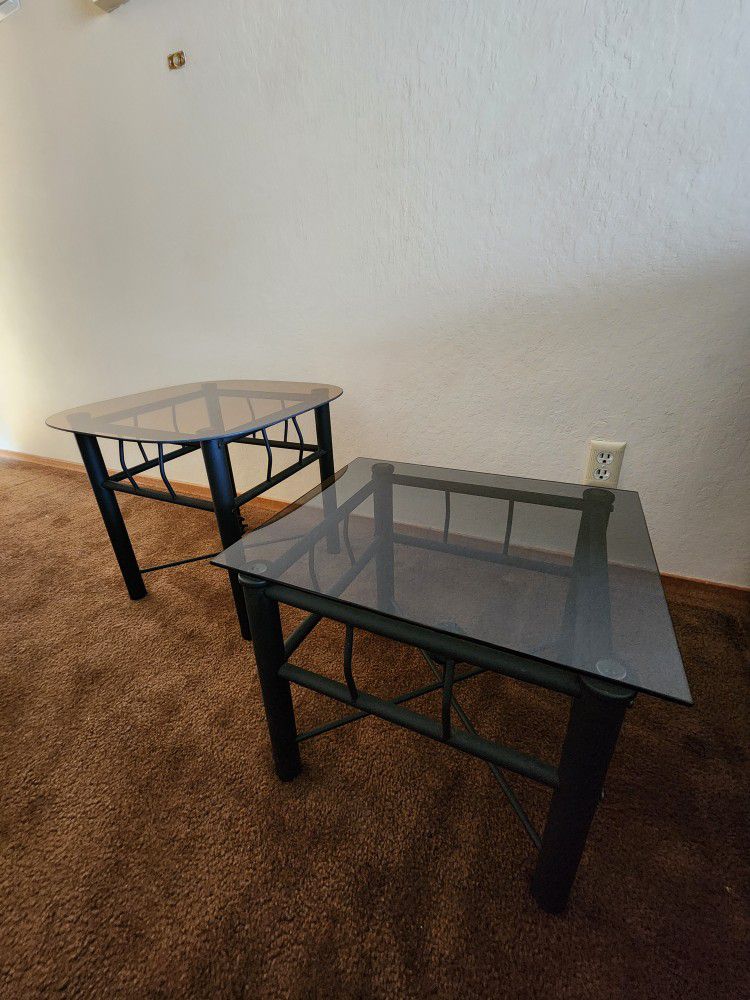 Metal / Glass Top End Tables