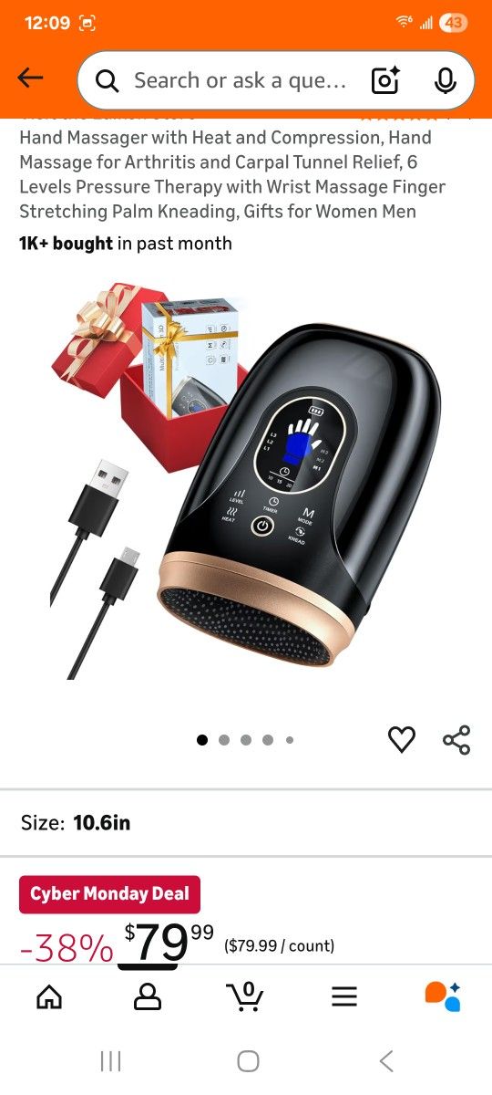 (NEW)Hand Massager With Heat And Compression