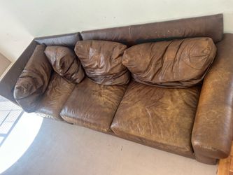 Leather couch & loveseat