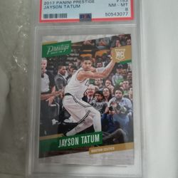 2017 Panini Prestige Jayson Tatum Rookie Card Psa 8