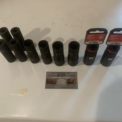 Brand New Milwaukee Impact Sockets 