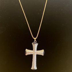 Great Mother’s Day Gift.  Betsy Johnson Black And Gold Cross