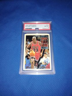 PSA Graded Michael Jordan Basketball Card - 1993 Topps Gold #101