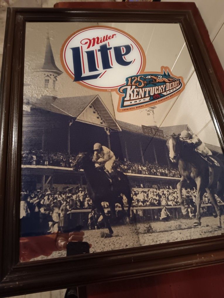 Ky Derby Miller Lite Mirror 1999 (ChurchillDowns)(Rare)