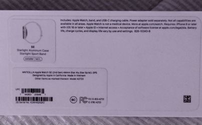 Apple Watch SE 2nd Gen 44mm Starlight