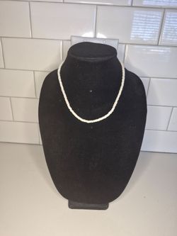 Puka Shell Necklace Choker 17.5" 70s Barrel Clasp Graduated Hawaii Surfer Beach