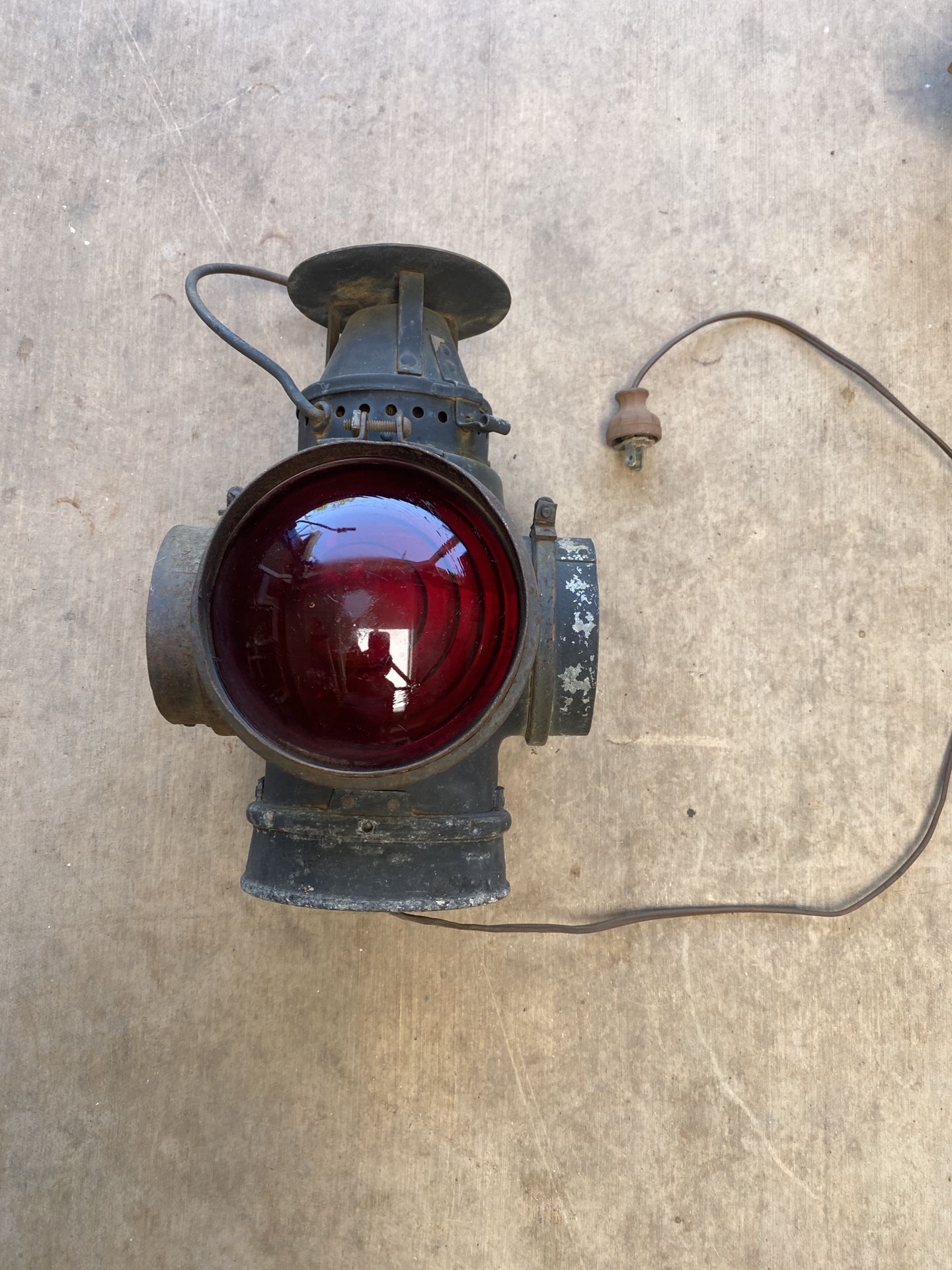 Vintage SANTA FE RAILROAD Switch Lamp Lantern Adlake