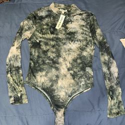 Green mesh bodysuit Size L