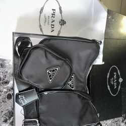 Women’s Prada Black Crossbody Bag 3-in-1 Brand New 
