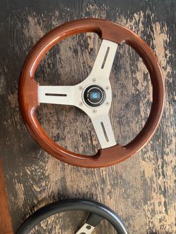 Fs: Nardi wood grain steering wheel small size 12" honda civic parts toyota