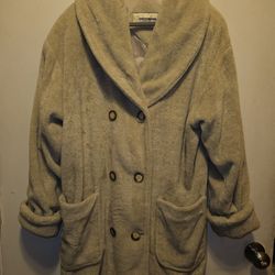 Womens dressy cream coat size M