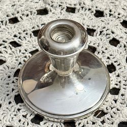 W & S Blackinton  Silver-Plate on Brass Candleholder Made in England. Vintage! 1 Candleholder 