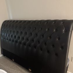 Black king bed flame