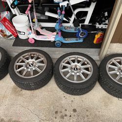 05-07 STI BBS WHEELS 17x8 +53 gray w/ BF Goodrich G-Force Comp 2 A/S 225 50 17 
