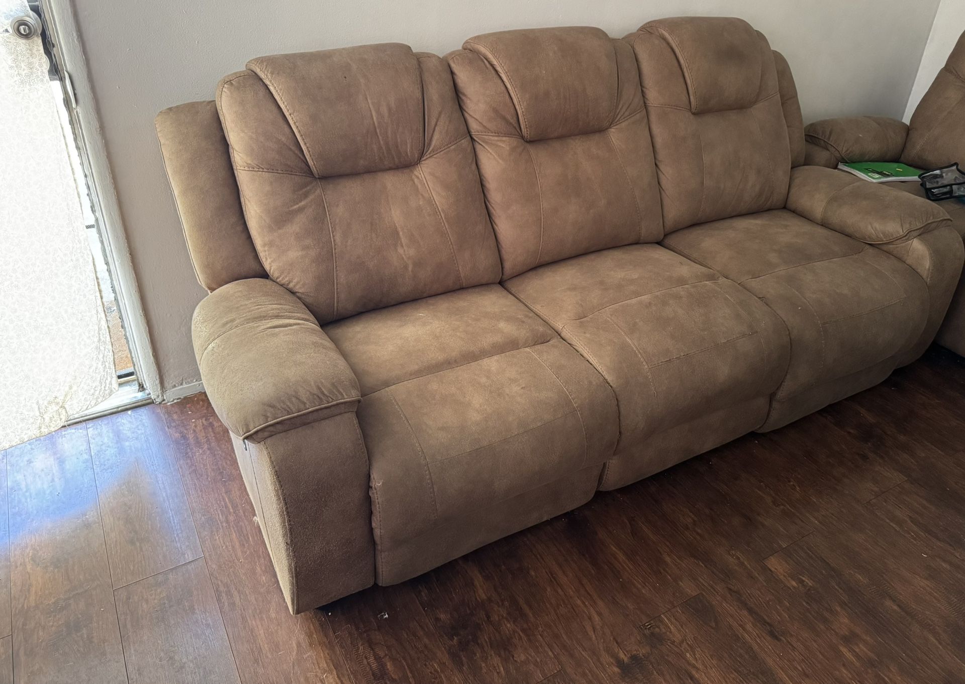 Brown recliner couch