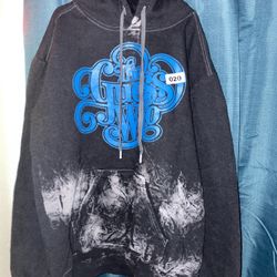 Black And White With Graphic Logo  Hoodie 