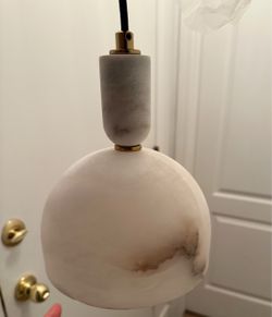 Natural stone Pendant Light with Brass Hardware